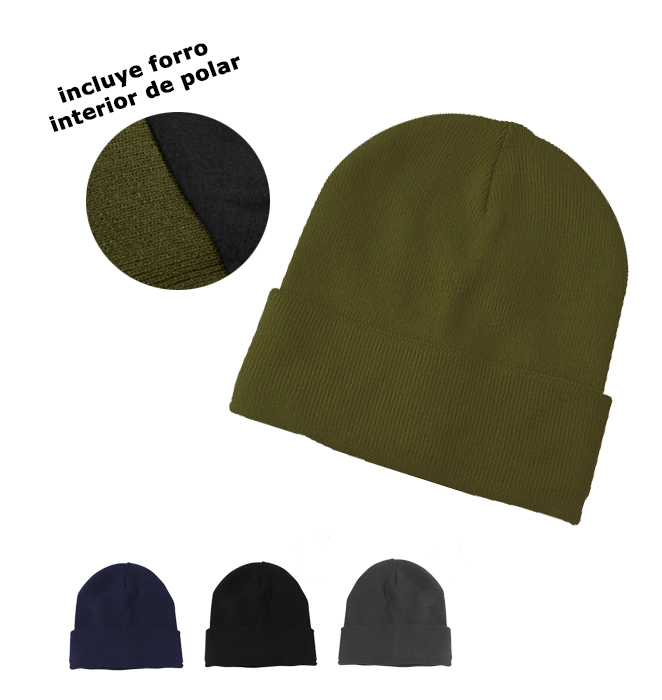 Gorro lana interior de polar